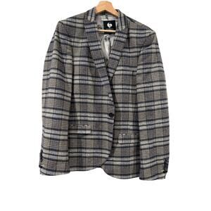 Twisted Tailor Plaid Wool Blend Sportscoat Blazer 42R